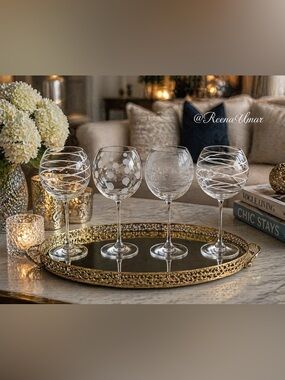 Mikasa “Cheers” Crystal Balloon Glasses – Set of 4